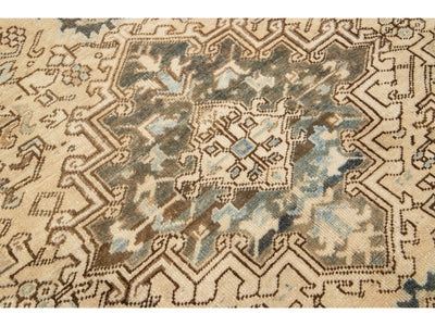 Antique Heriz Wool Rug 6 X 9