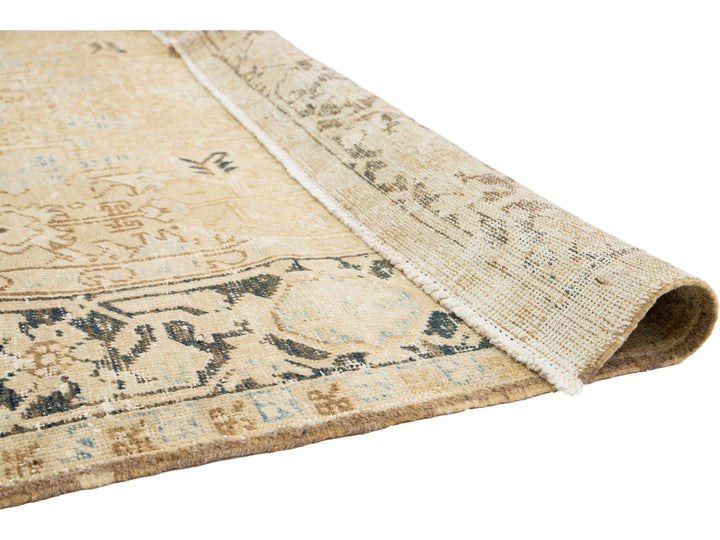 Antique Heriz Wool Rug 7 X 11