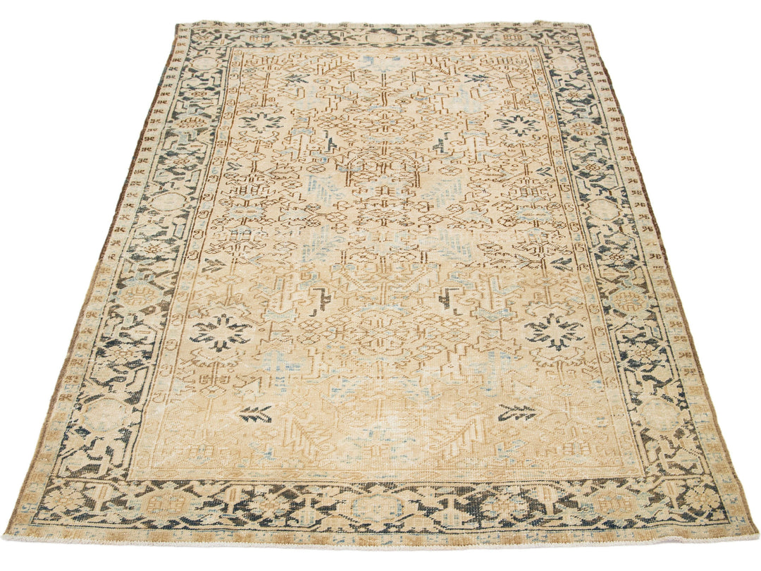 Antique Heriz Wool Rug 7 X 11