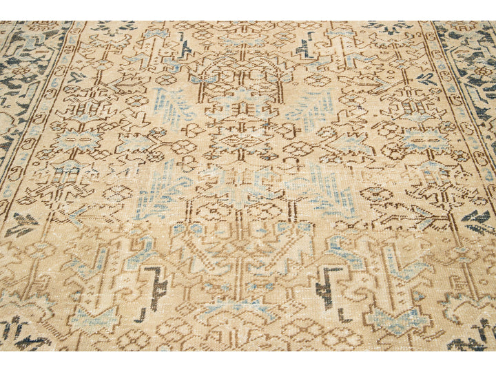 Antique Heriz Wool Rug 7 X 11
