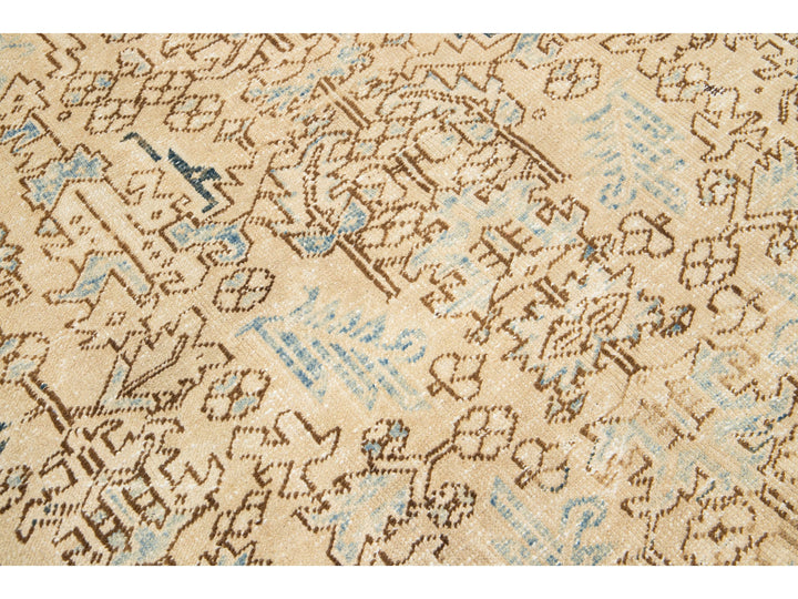 Antique Heriz Wool Rug 7 X 11