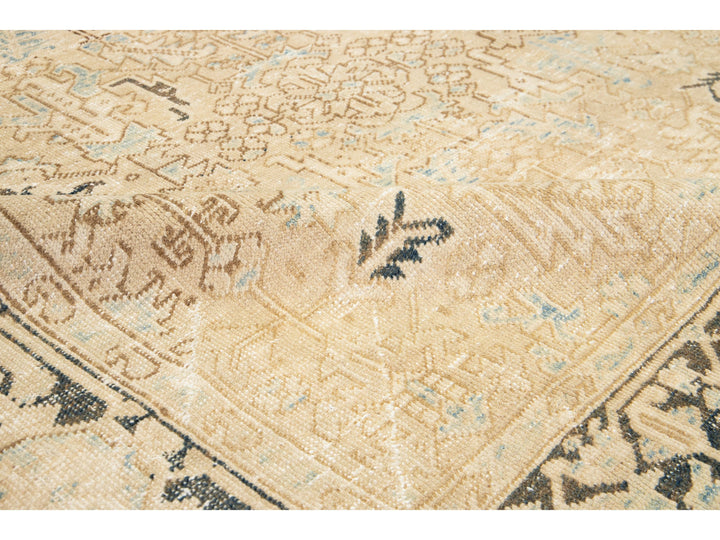 Antique Heriz Wool Rug 7 X 11