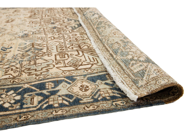 Antique Heriz Wool Rug 8 X 9