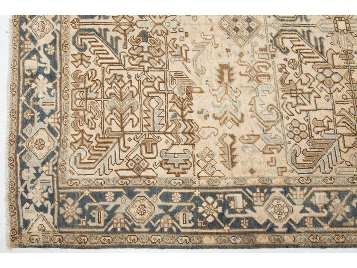 Antique Heriz Wool Rug 8 X 9