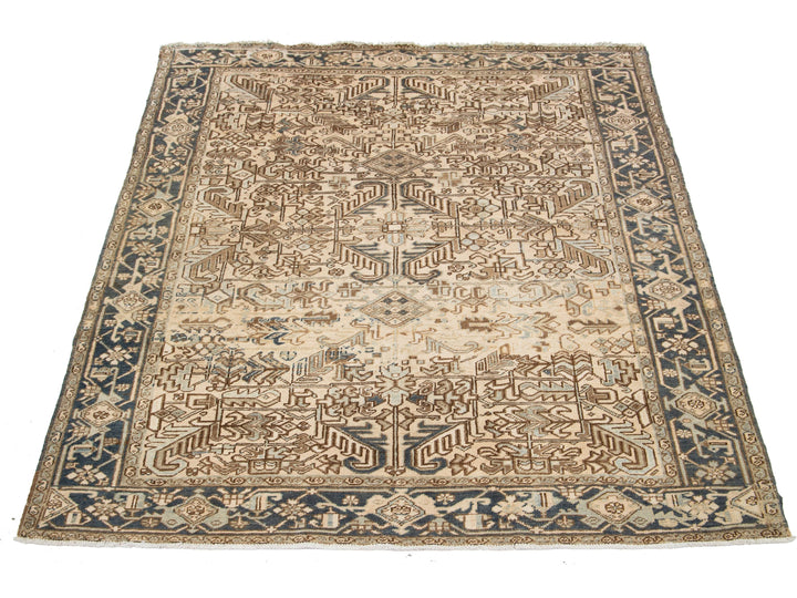 Antique Heriz Wool Rug 8 X 9