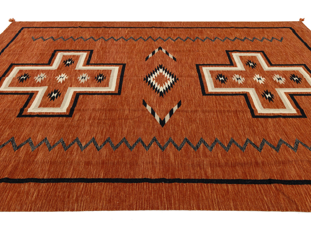 Modern Navajo Wool Rug 9 X 11