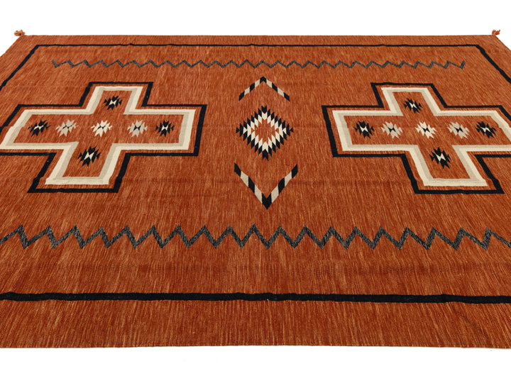 Modern Navajo Wool Rug 9 X 11