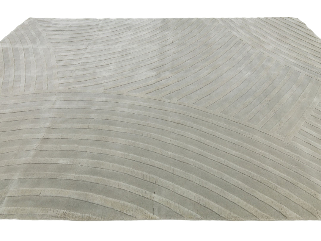 Modern Wool Rug 9 X 12