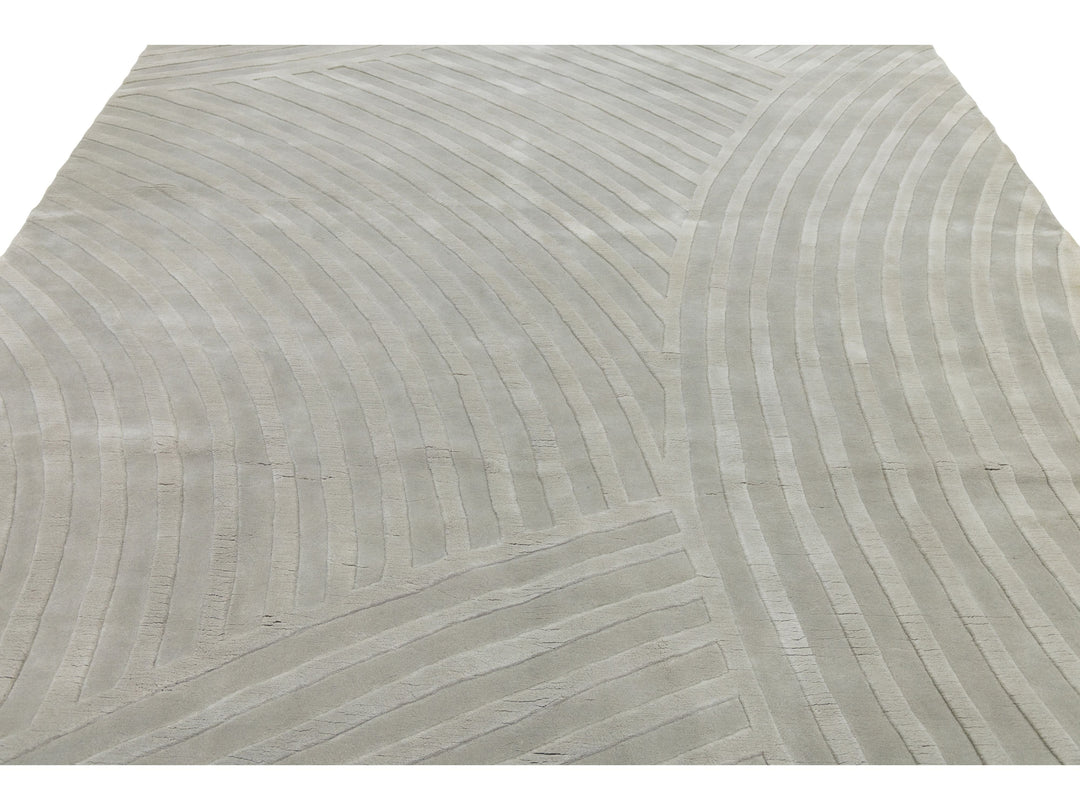 Modern Wool Rug 9 X 12