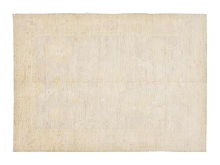 Modern Oushak Wool Rug 10 X 14