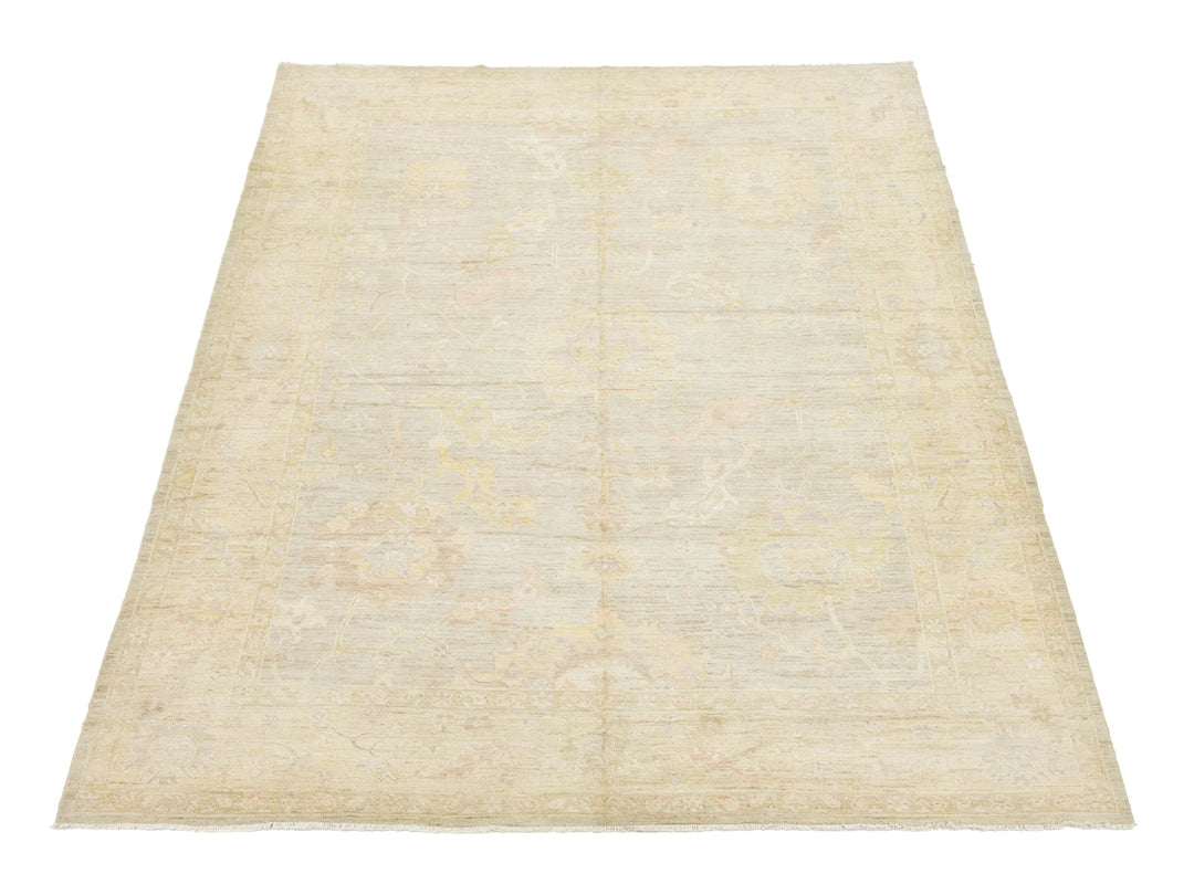 Modern Oushak Wool Rug 10 X 14
