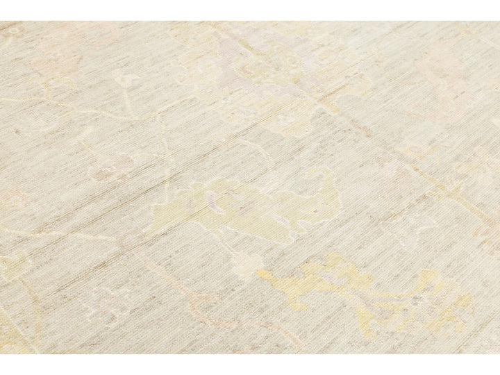 Modern Oushak Wool Rug 10 X 14