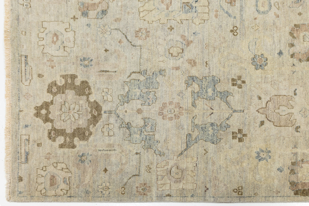 Modern Oushak Wool Rug 9 X 12