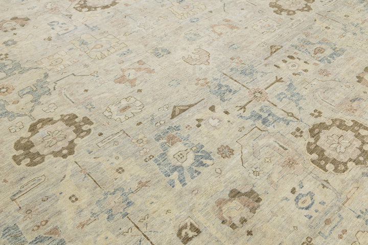 Modern Oushak Wool Rug 9 X 12