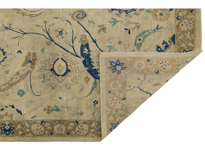 Vintage Tabriz Wool Rug 12 X 15