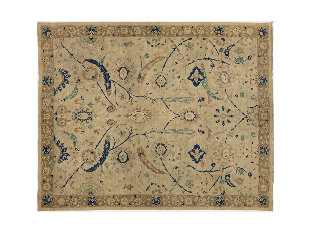 Vintage Tabriz Wool Rug 12 X 15