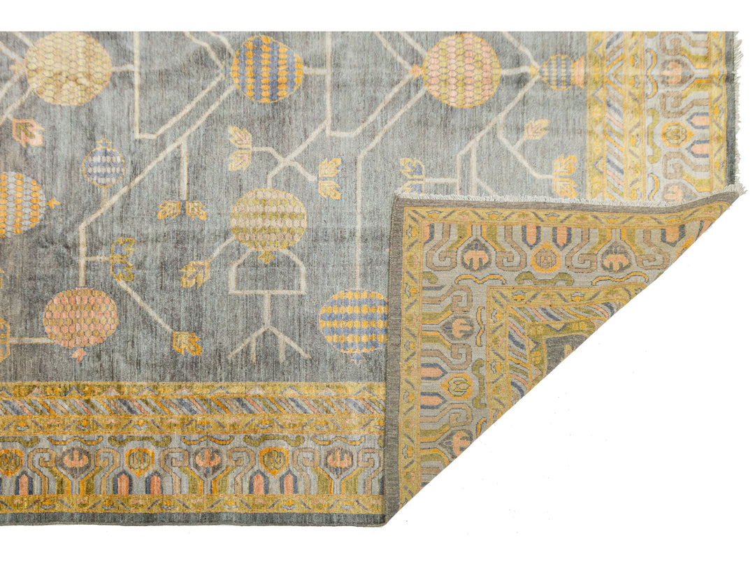 Modern Khotan Wool Rug 10 X 14