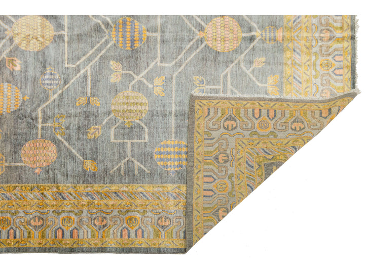 Modern Khotan Wool Rug 10 X 14