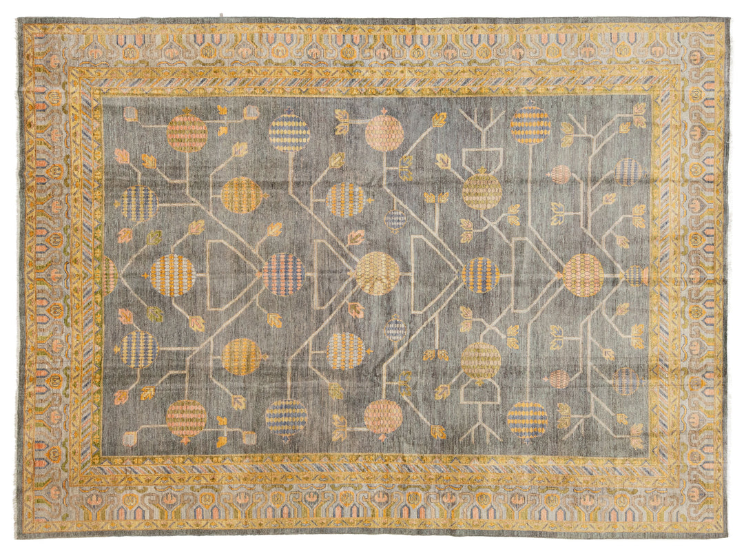 Modern Khotan Wool Rug 10 X 14