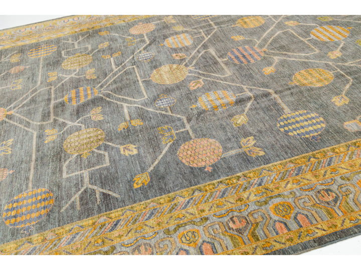 Modern Khotan Wool Rug 10 X 14