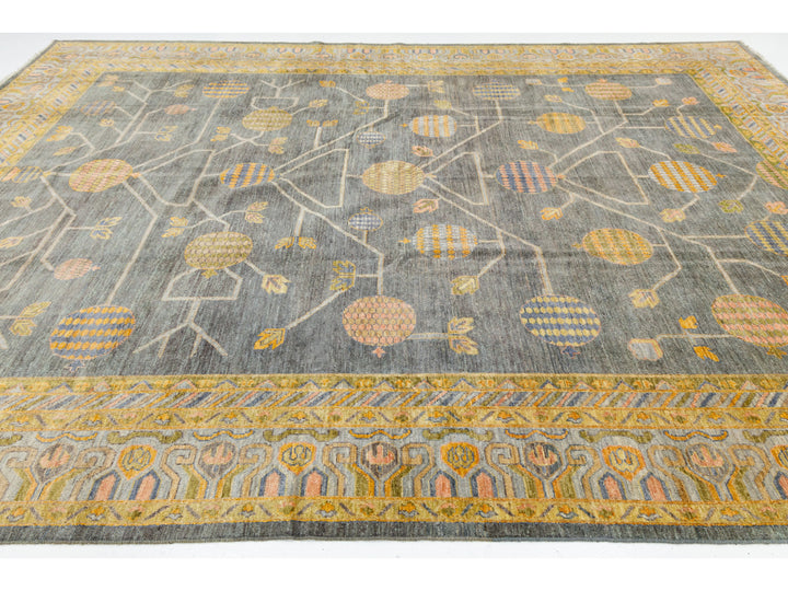 Modern Khotan Wool Rug 10 X 14