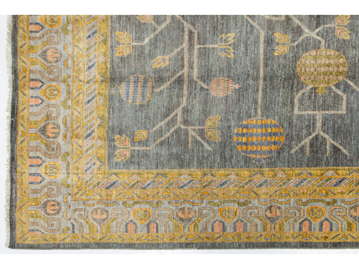 Modern Khotan Wool Rug 10 X 14