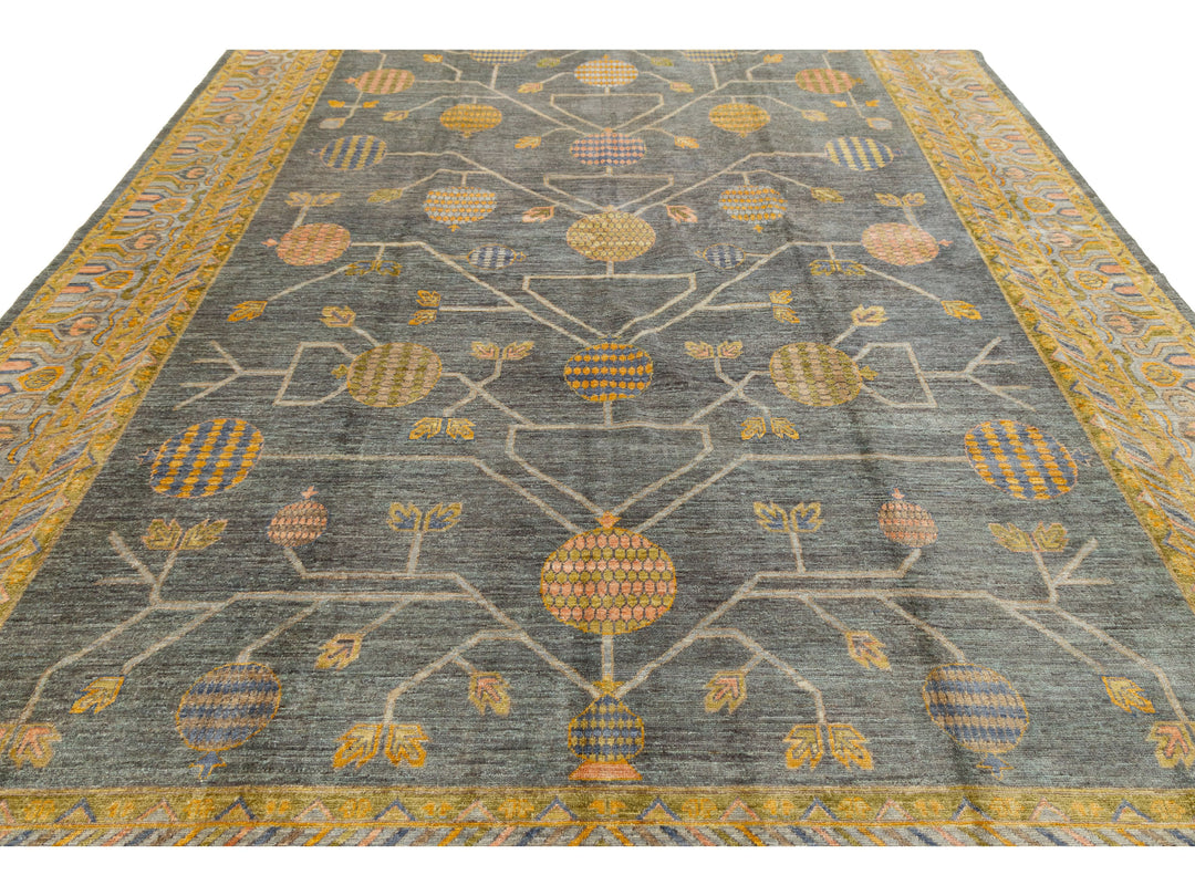 Modern Khotan Wool Rug 10 X 14