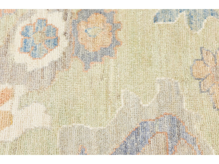Modern Oushak Wool Rug 12 X 19