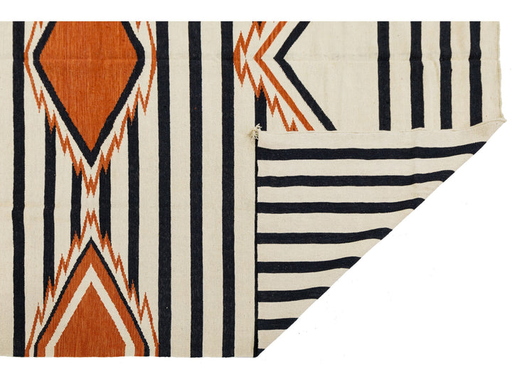 Modern Navajo Wool Rug 9 X 12