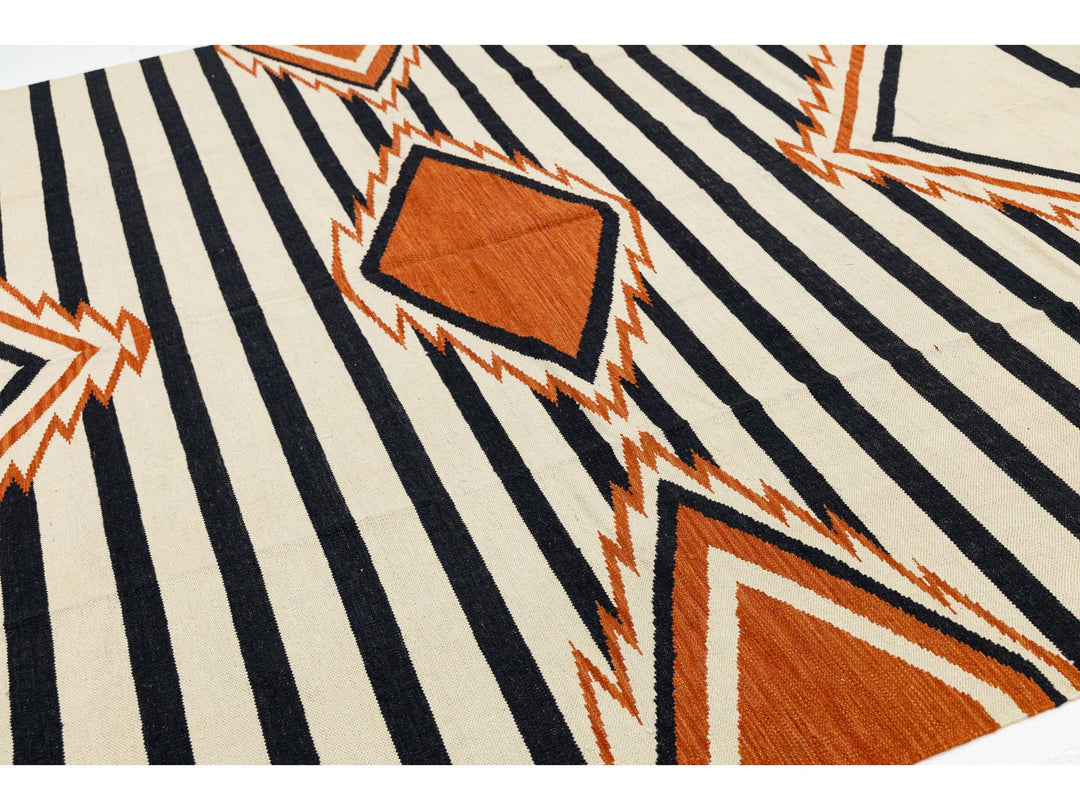 Modern Navajo Wool Rug 9 X 12