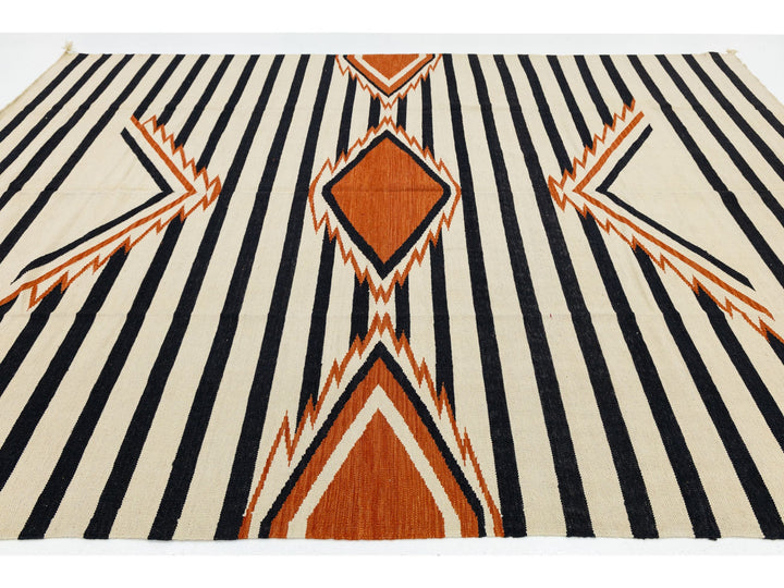 Modern Navajo Wool Rug 9 X 12