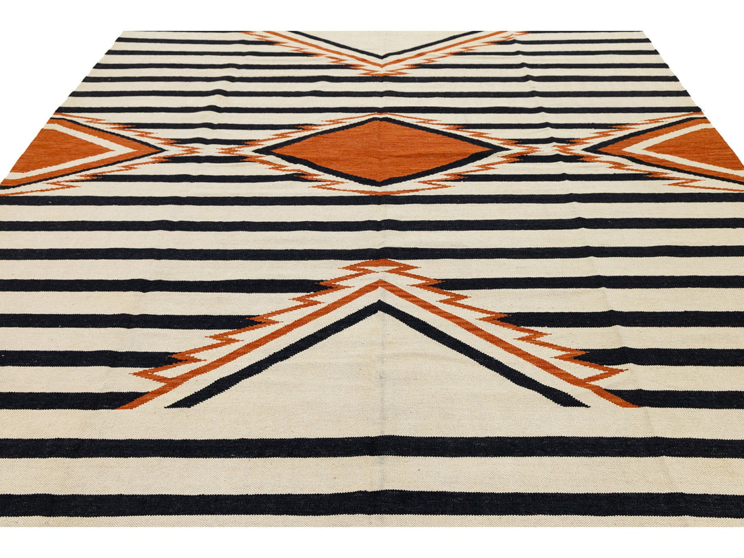 Modern Navajo Wool Rug 9 X 12