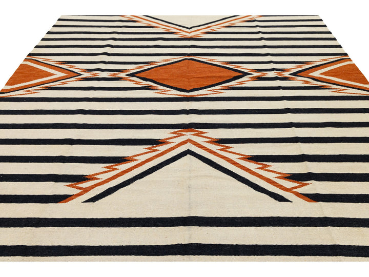 Modern Navajo Wool Rug 9 X 12