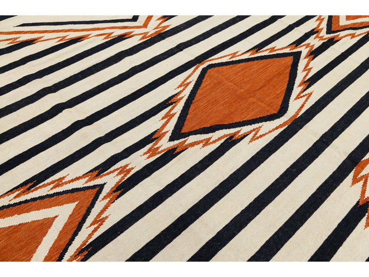 Modern Navajo Wool Rug 9 X 12