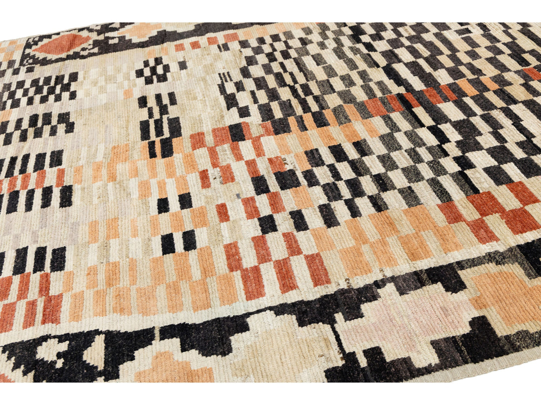 Modern Moroccan Wool Rug 8 X 10