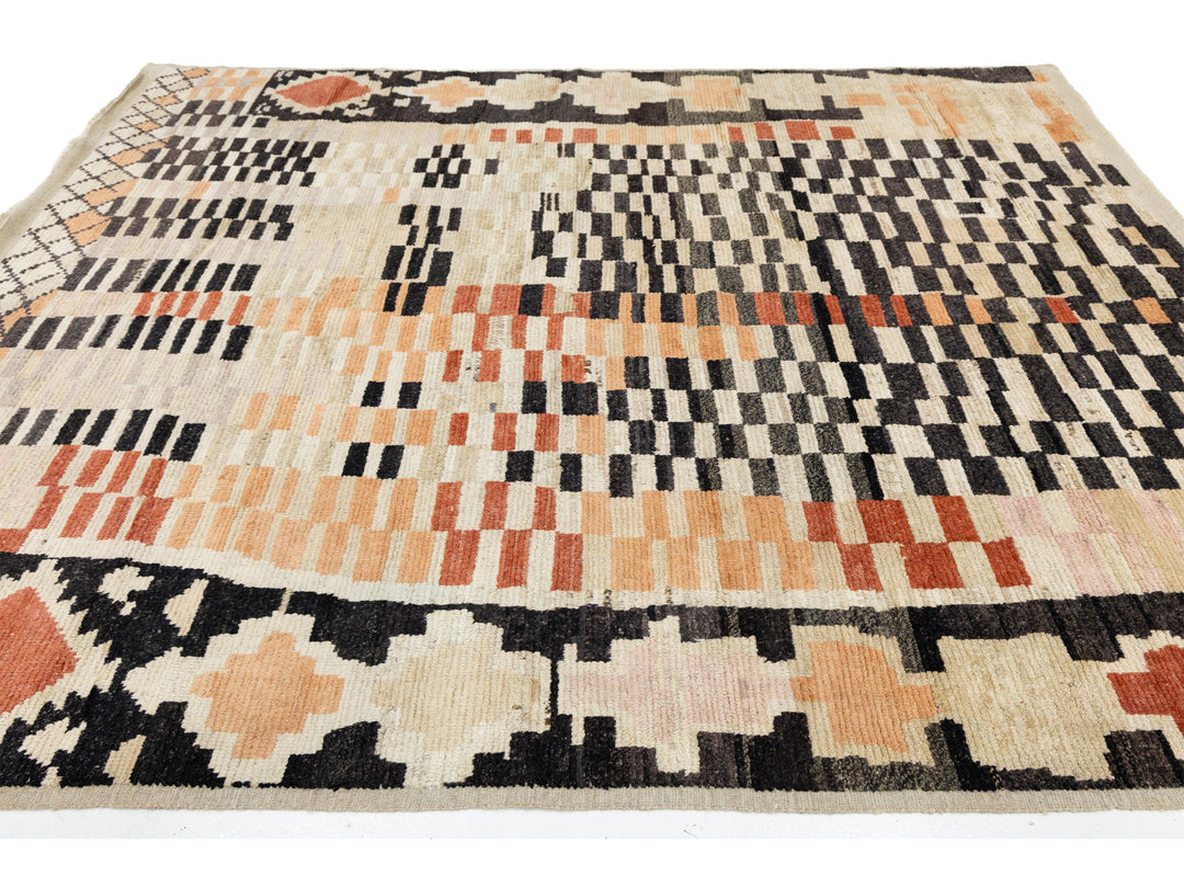 Modern Moroccan Wool Rug 8 X 10