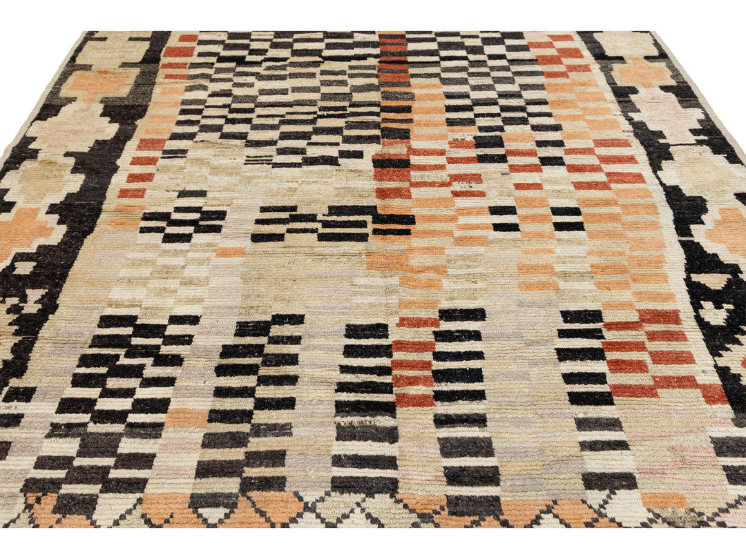 Modern Moroccan Wool Rug 8 X 10