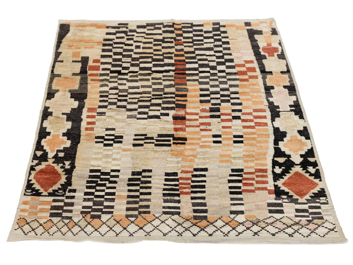 Modern Moroccan Wool Rug 8 X 10