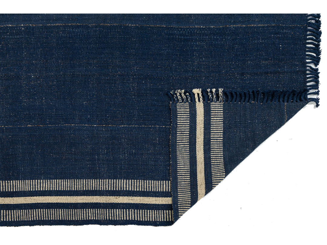 Modern Kilim Flatweave Wool Rug 7 X 11