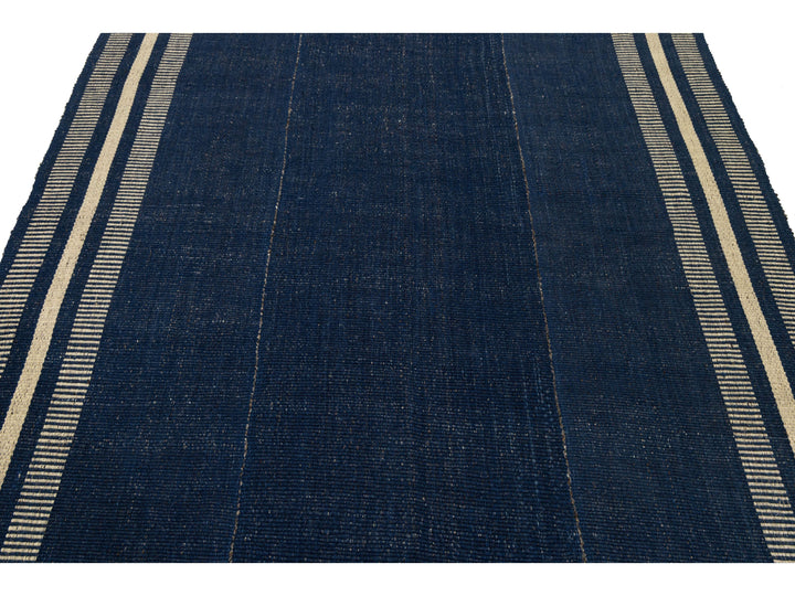 Modern Kilim Flatweave Wool Rug 7 X 11