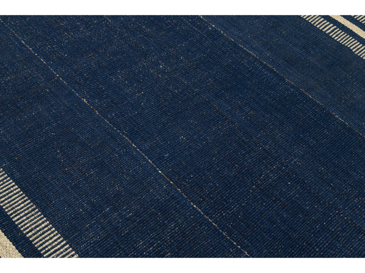 Modern Kilim Flatweave Wool Rug 7 X 11