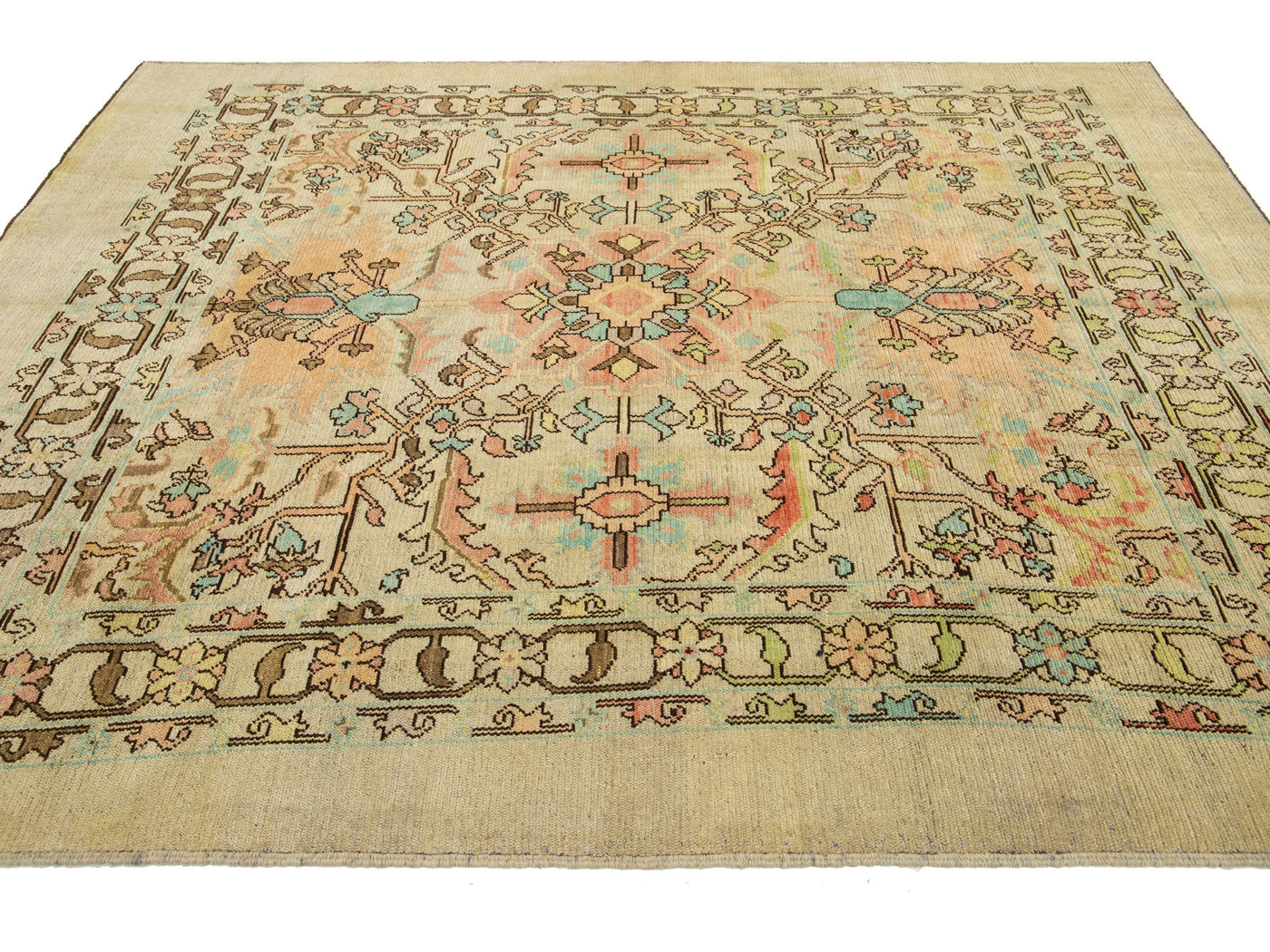 Contemporary Revival Wool Rug 7 X 9