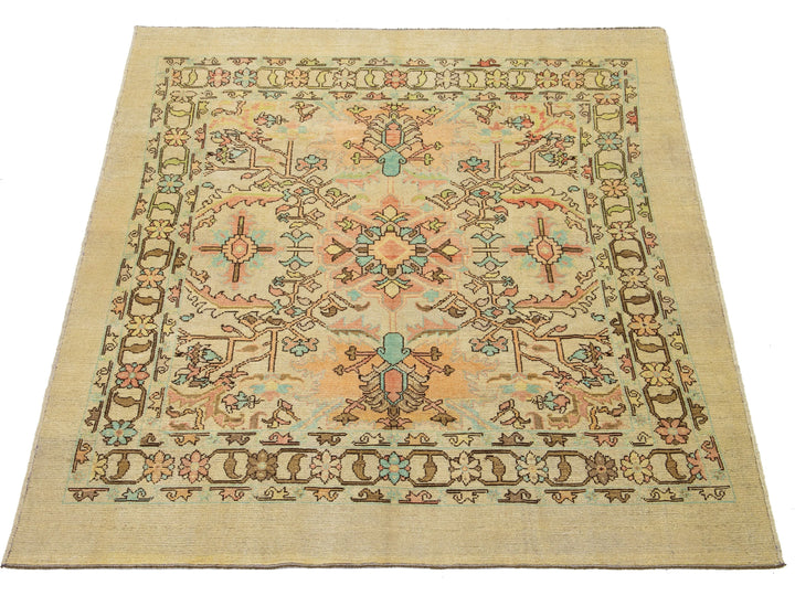Contemporary Revival Wool Rug 7 X 9