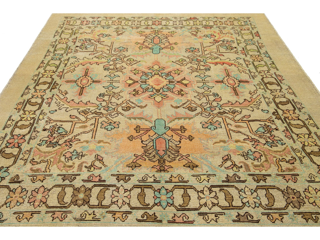 Contemporary Revival Wool Rug 7 X 9