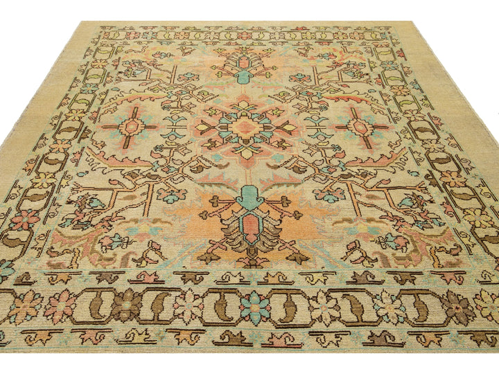 Contemporary Revival Wool Rug 7 X 9