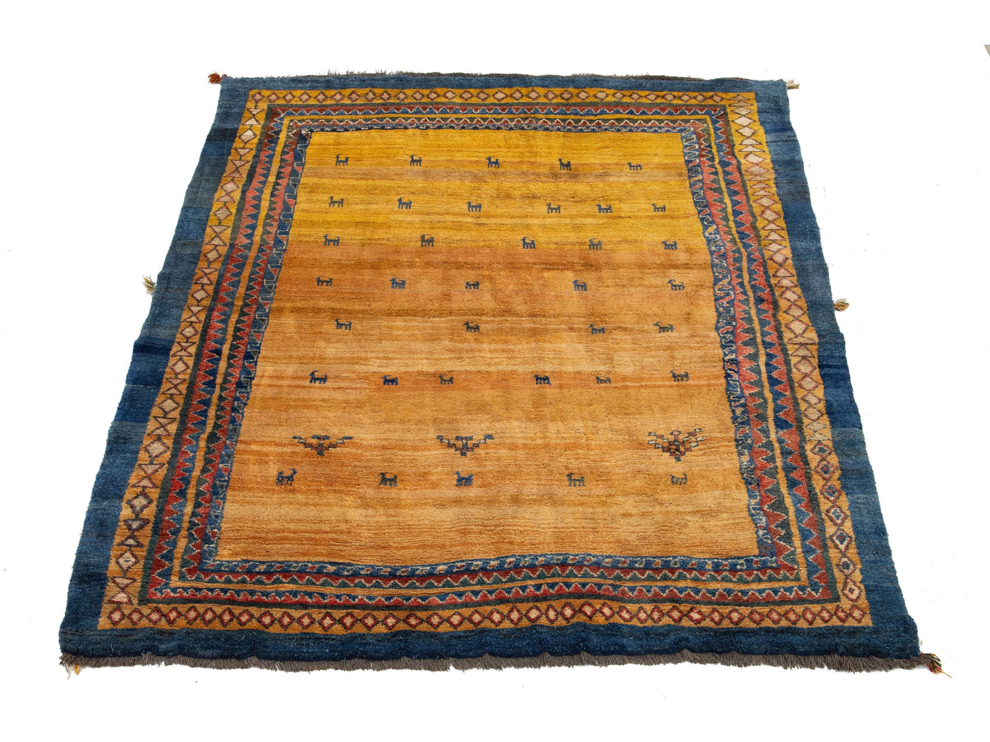 Modern Gabbeh Wool Rug 10 X 13