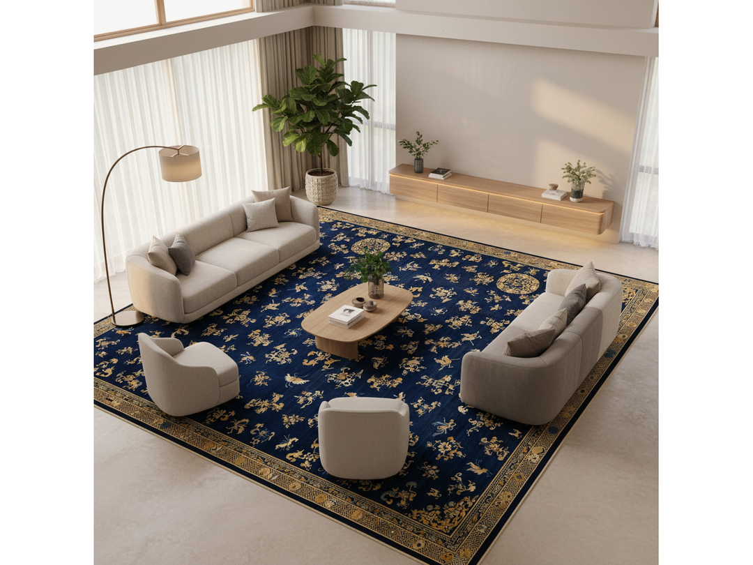 Antique Chinese Peking Wool Rug 19 X 21