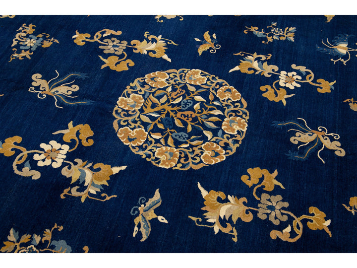 Antique Chinese Peking Wool Rug 19 X 21