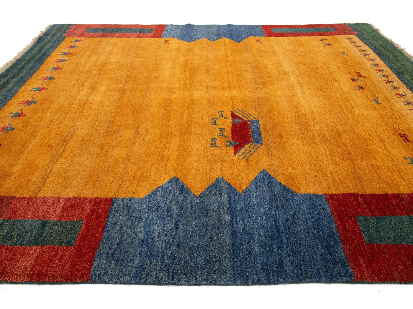 Modern Gabbeh Wool Rug 10 X 13