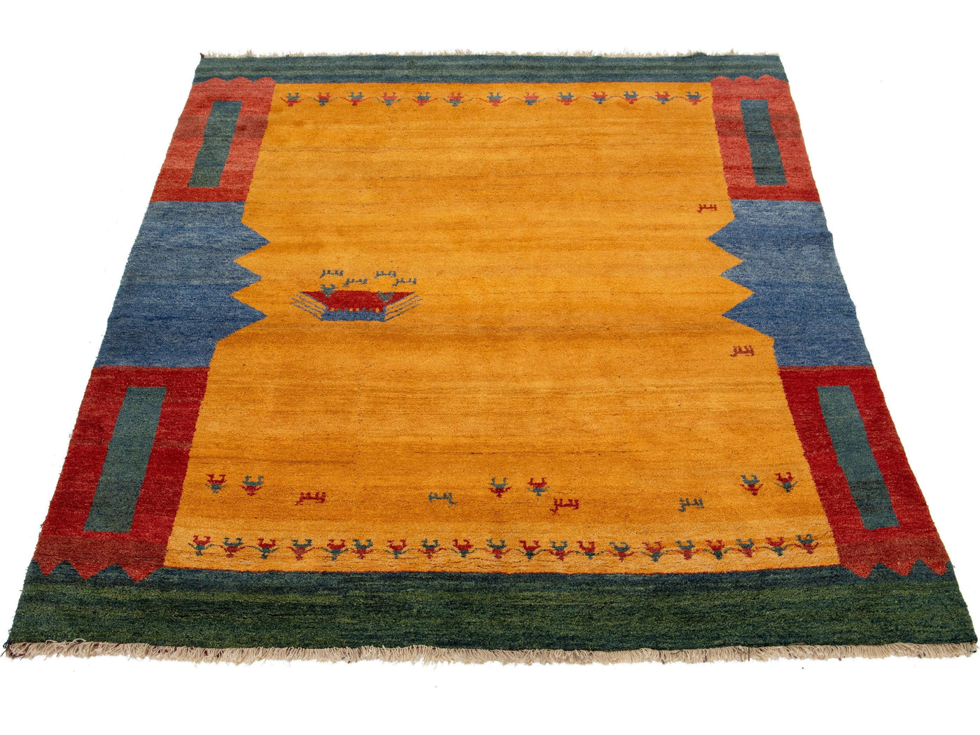 Modern Gabbeh Wool Rug 10 X 13